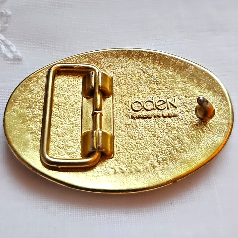 1970s Oden Inc. Brass/Bronze "Jim" Belt Buckle, Personalized Name, Made In USA - Picture 8 of 9